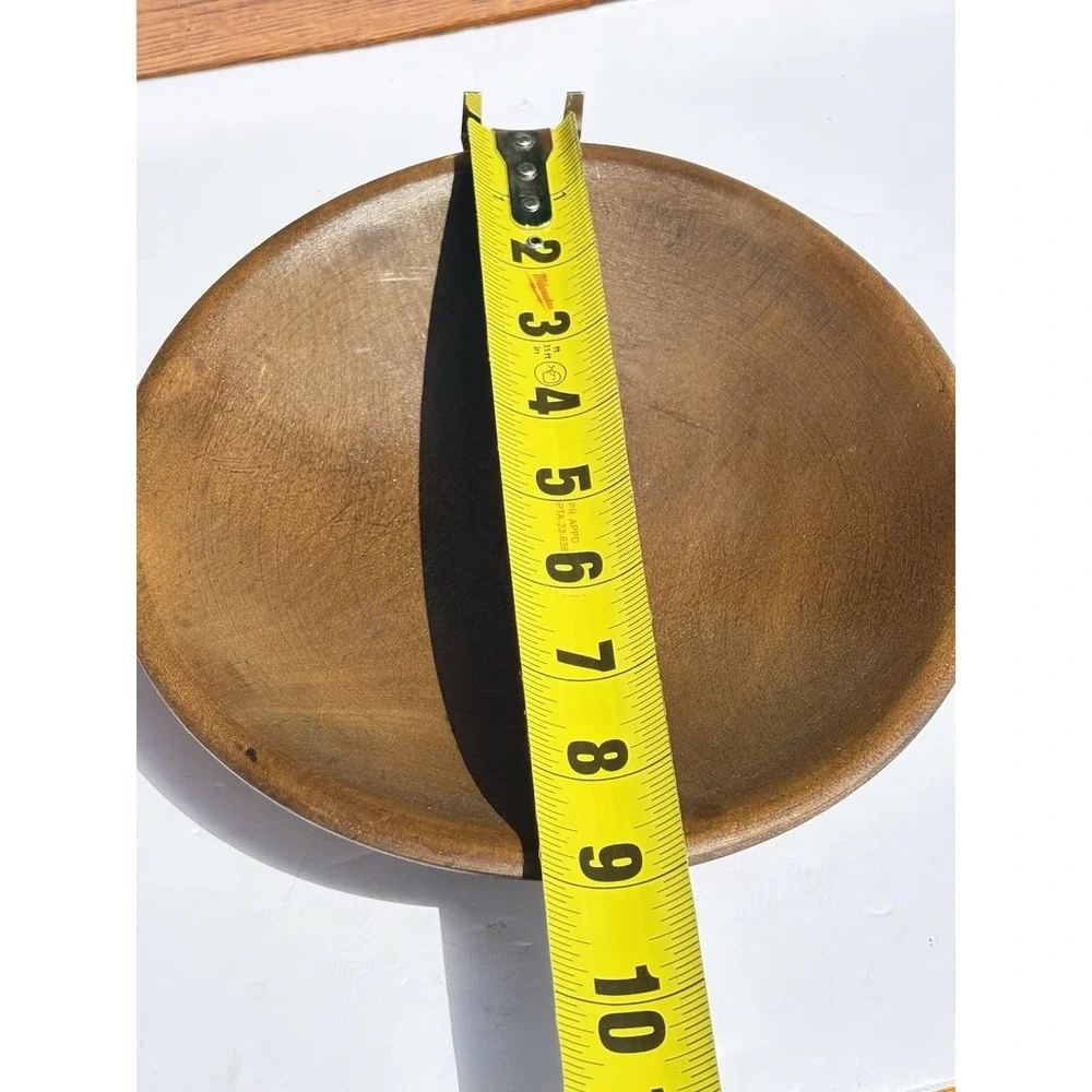 Primitive Wooden Round Bowl Farmhouse Kitchen Decor Cabin 9